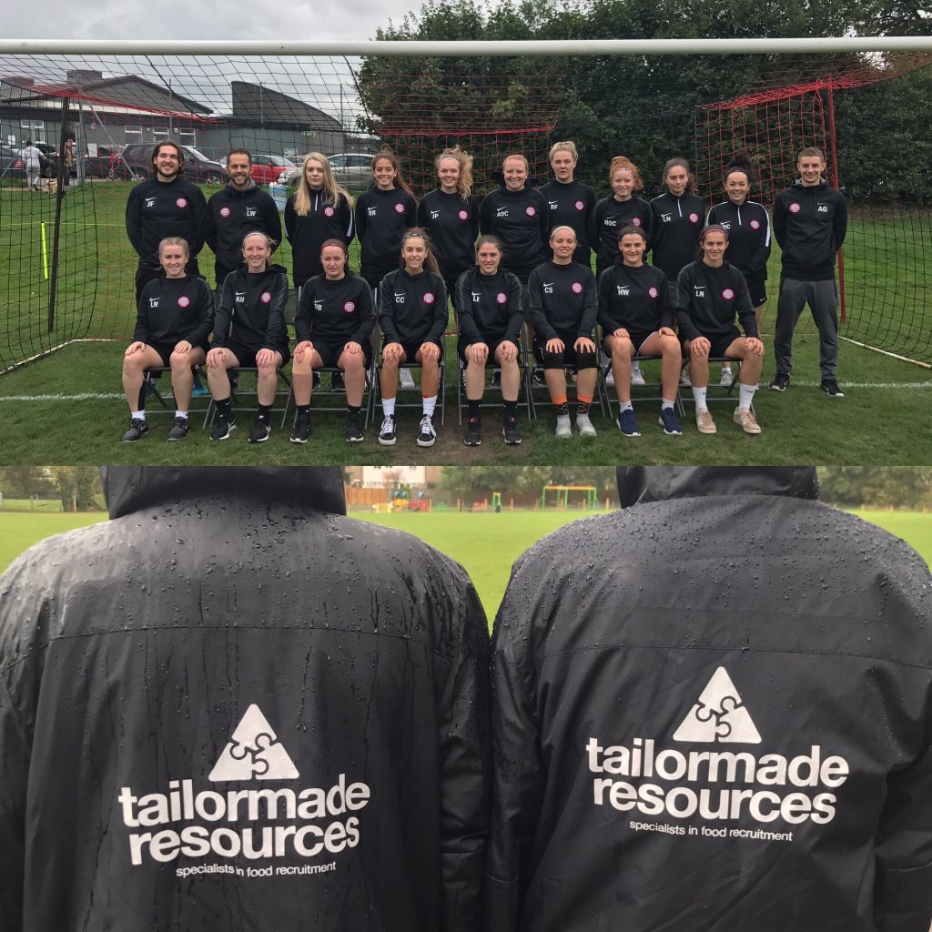 Wymondham Town Football Club Ladies 1st Team dressed in their Tailor Made resources branded jackets