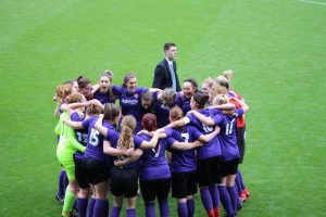 Wymondham Ladies Celebrating their amazing cup final win and all hugging together